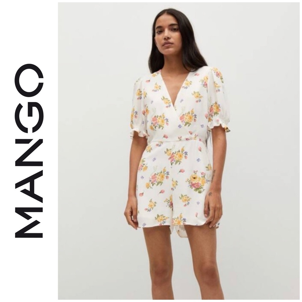 MANGO Floral Jumpsuit